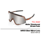 100% - Glendale Matte Translucent Brown Fade - Hiper Silver Mirror Lens